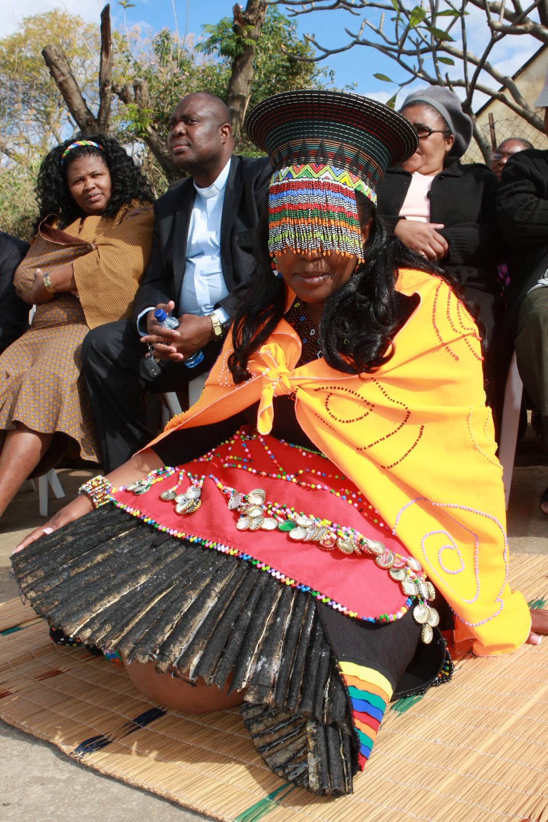 Zulu Traditional Animal Skin Skirt Wedding Attire 
